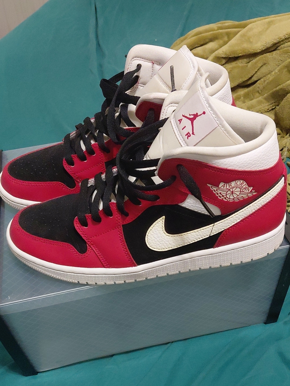 Jordan Women’s Sneakers in Red, Black & White
